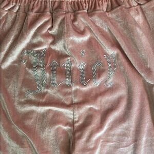 Juicy Couture Pink Rhinestone Embellished Sweatpants